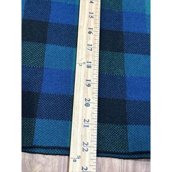 Chaps Green Blue Tartan Plaid Knit Pencil Straight Skirt Size Large New w/Tags - Picture 4 of 4